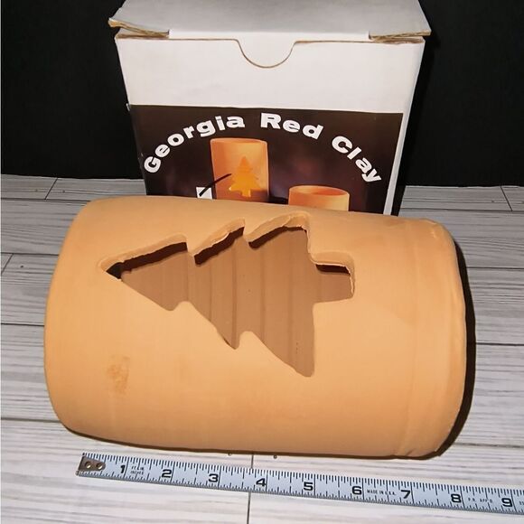 Vintage Craven Pottery Georgia Red Clay Luminary Christmas Tree Holiday Decor - Picture 11 of 12
